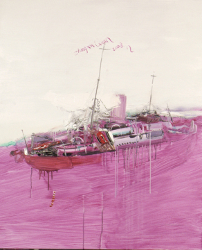 Abstract Manually Sailing Boats Oil Painting Arts