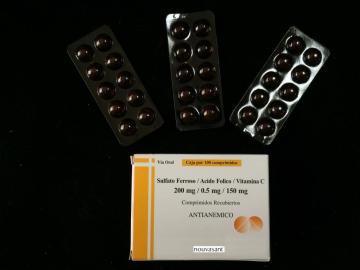 Ferrous Sulfate + Folic Acid + Vitamin C Tablet