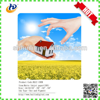 waterproof photo paper 190gram inkjet matte paper