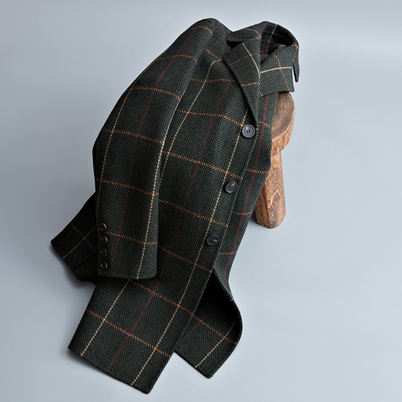 mens plaid wool jacket