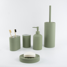 Olive Green Minimalist Bath Accessories