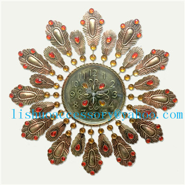 Lishuo european-style bracket clock retro nostalgia creative personality artistic wall clock office luxurious sitting room diamo