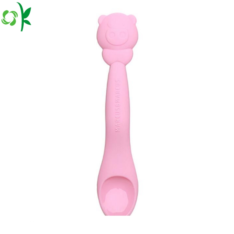 BPA Free Animal Soft Silicone Spoon for Baby