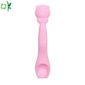 BPA Free Animal Soft Silicone Spoon para bebé