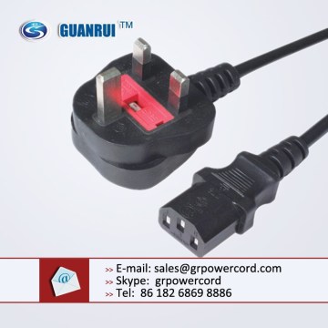 uk plug power cord, uk power cord, uk plug power cord,fused 3 pin power plug