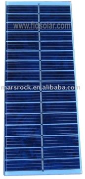 Rectangular low-power polycrystalline toughened glass laminated solar panel