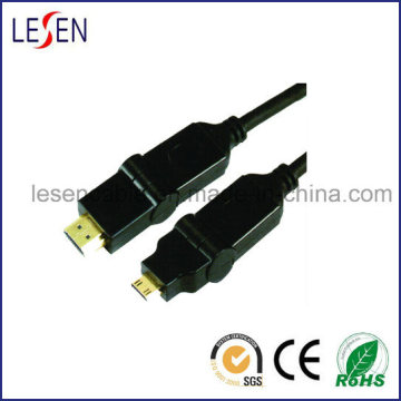 HDMI Cable to Mini Plug Rotary Type