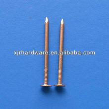 Copper clout nail with knurl