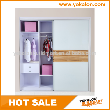 Tempered glass inserted sliding door wardrobe