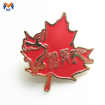 Customized Soft Enamel Red Maple Leaf Pin Badge