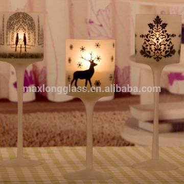 Maxlong Handmade glass candle holder for Christmas decoration