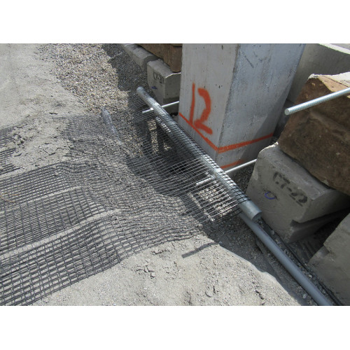 Estabilización del suelo blando PET Plastic geogrid uniaxial