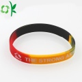 Mode Gradien Dicetak Logo Epoxy Silicone Bracelet