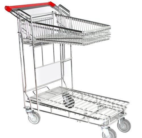Oem Design Cargo Hand Trolley 4 Wheels For Transporting Luggage In Supermarkets