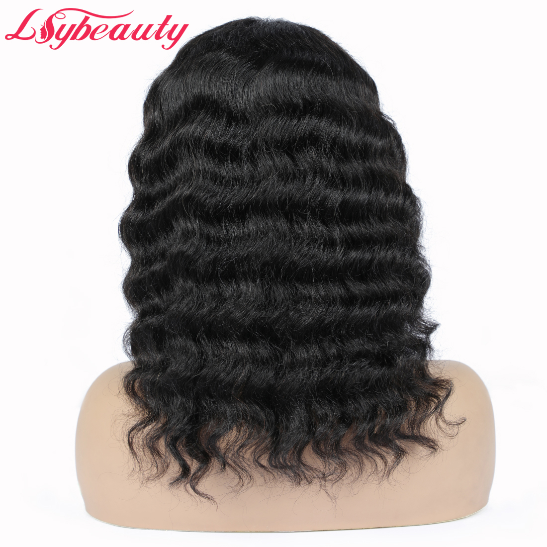 Lsybeauty Deep Wave Human Hair Wigs For Sales My First Wig Natural Black 1B Color Affordable Luvme Hair Wigs For Women