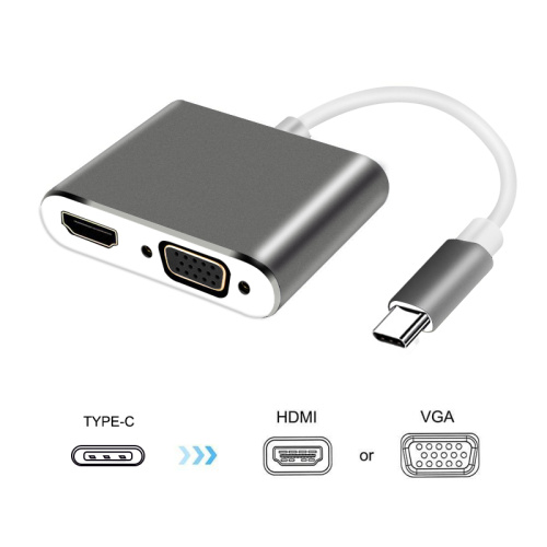 USB3.0 टाइप-सी हब टू एचडीएमआई (4K) और यूएसबी-सी एडाप्टर