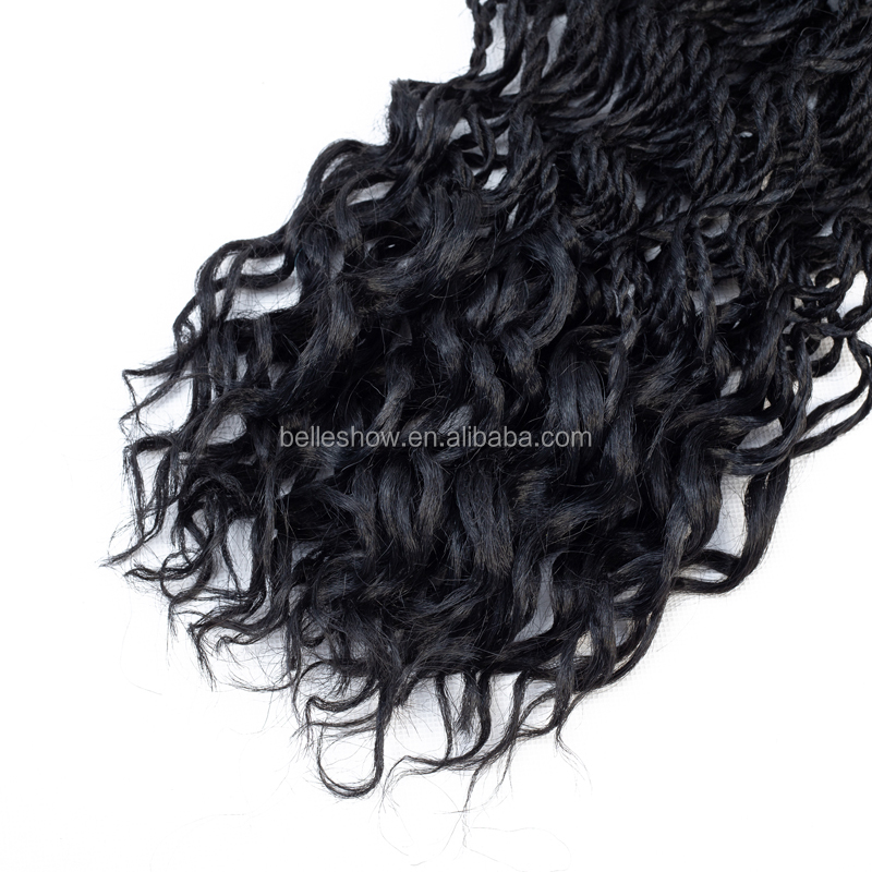 Hot sell 14'inch 35 stands Synthetic crochet braids senegalese twists with wavy ends wavy senegalese twist hair