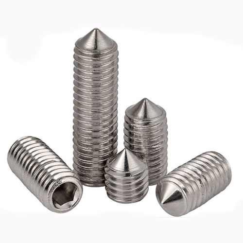 Stainless steel Hexagon socket set screws with cone point DIN914