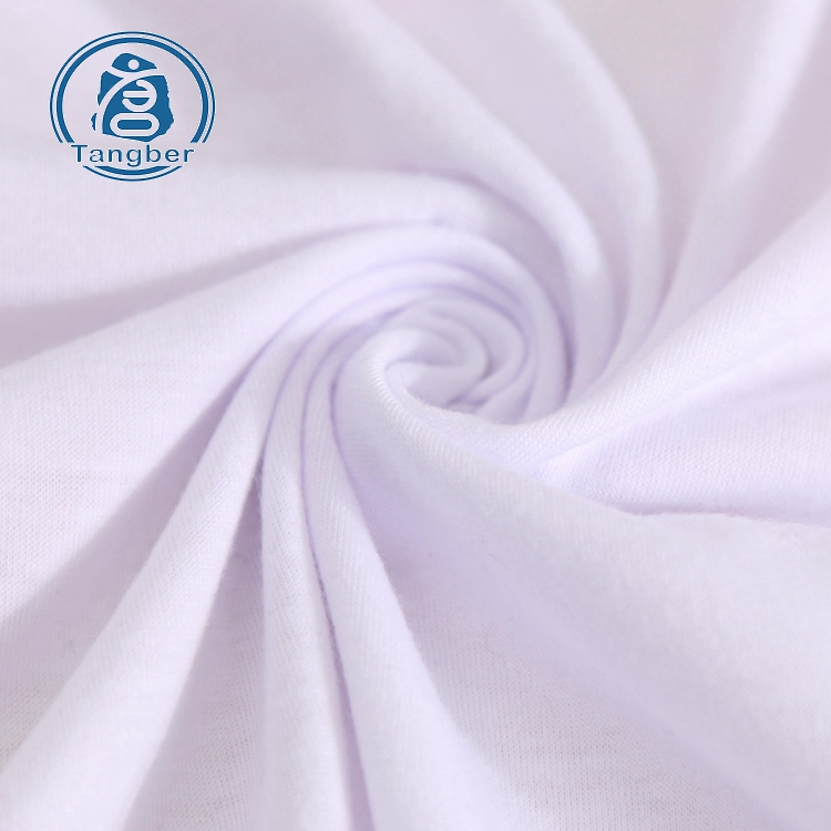 China Supplier Plain Dyed Knitting Poly Spun 95% Polyester 5% Spandex Jersey Fabric