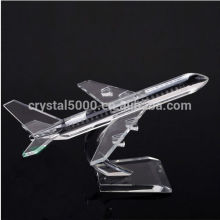 Customized Crystal glass plane physical model natural pattern