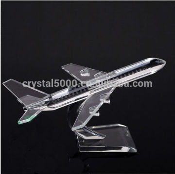 Customized Crystal glass plane physical model natural pattern