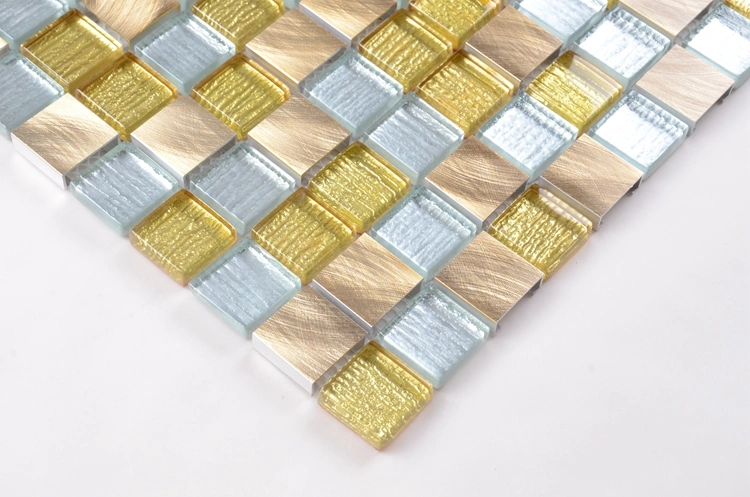 300X300 Color Mixture Glass Aluminum Tile Mosaics for Sale