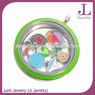 Screwed Up Stainless Steel Enamel Glass Locket Floating Locket Stylish Locket