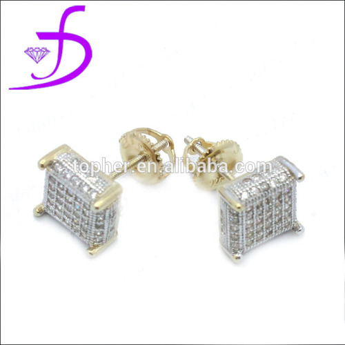 Wholesale 925 sterling silver micro pave zircon earring