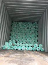 Fiberglass pads paint stop for spray booth