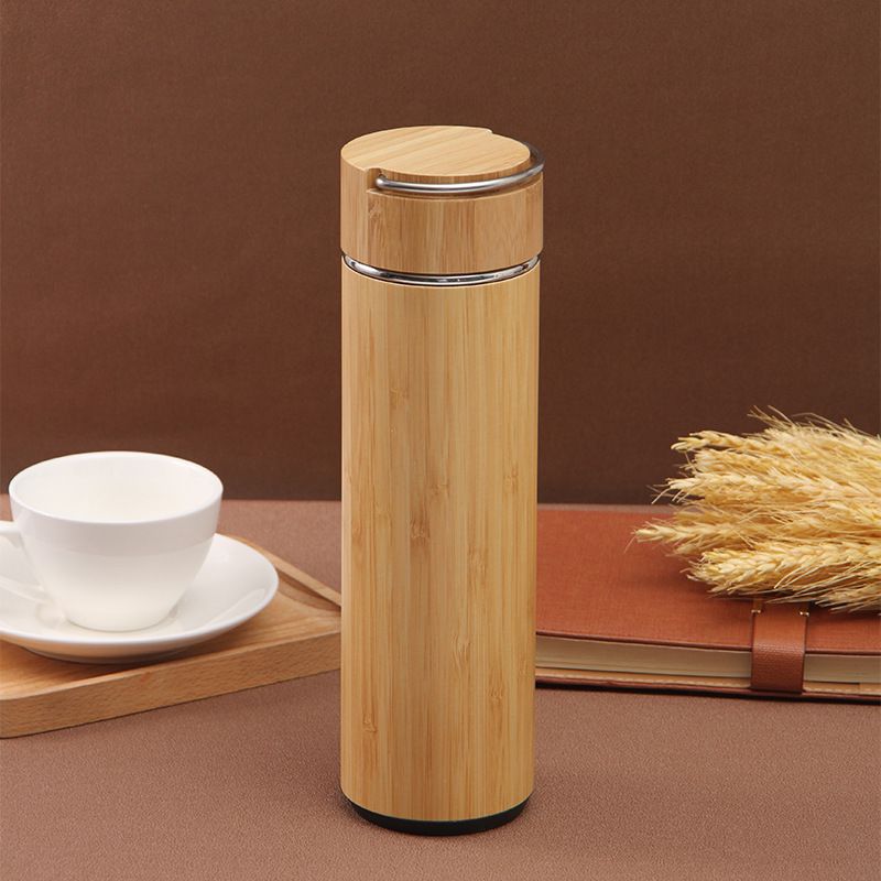 550ml Thermos Vacuum Flask Bottle with Bamboo Lid