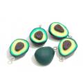 Populaire Kawaii Avocado Vormige Oorbellen Polymeer Klei Slice 100 stks / zak Fashional Accessoires DIY Ambachtelijke Decoratie