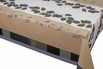 Elegant Tablecloth with Non woven backing Round Vinyl