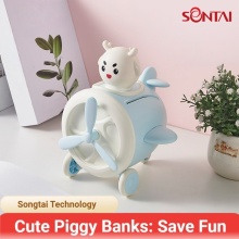 Kids' Aviation Piggy Bank Save and Play Fun