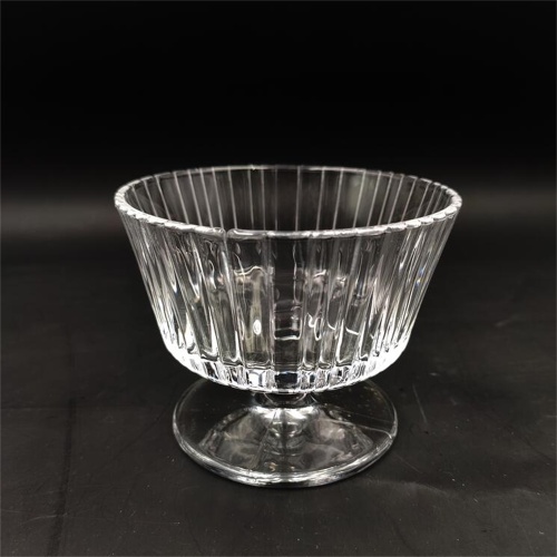 Cheap price ribbed ice cream glass