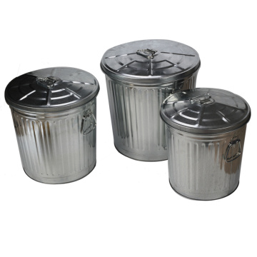 55L Multi-Purpose Trash Metal Outdoor Dustbins