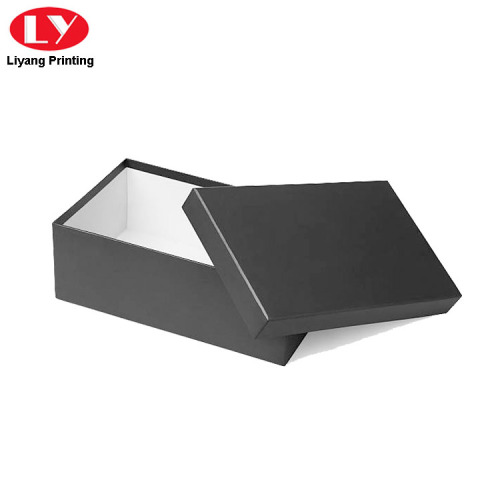 Caja de zapatos negro mate de lujo con tapa