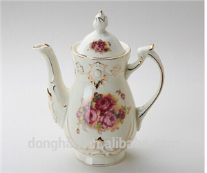 wholesale small porcelain milk jug with red flower