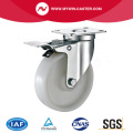 Medium Duty White PP Core Plate Swivel Total Brake PP Caster Wheels