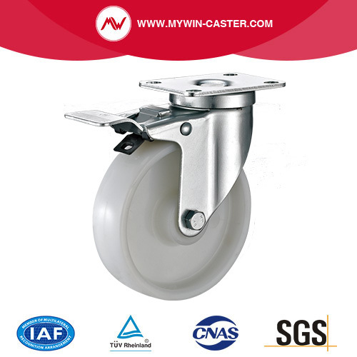 Medium Duty Plate Swivel Total Lock PP Industrial Castor