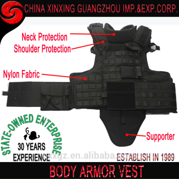 China Xinxing Guangzhou black full body armour bullet proof vest