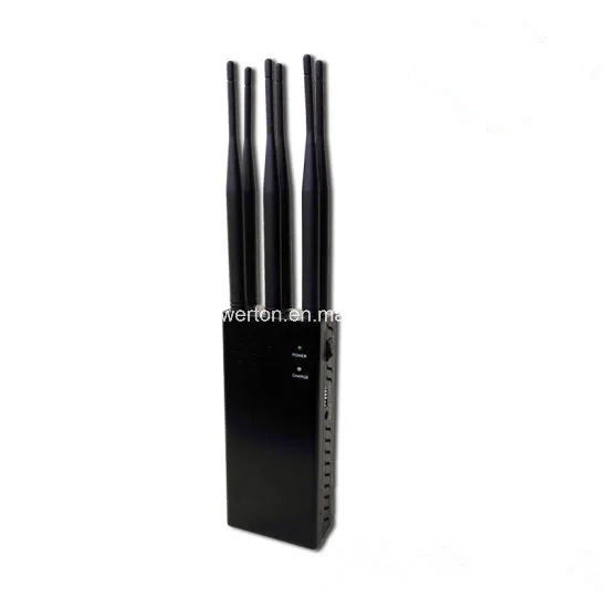 Portable 6 Antennas High Power Cellphone Jammer RC Jammer for GPS/Lojack/WiFi up to 30m