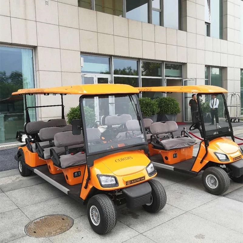 Yellow Electric Golf Club Car 8 Seats L6a