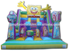 cheap spongebob inflatable slide dry sliding