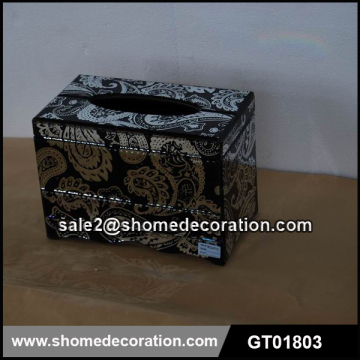 Black Glass Tissue box