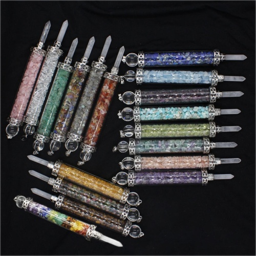 Natural crystal transport Scepter ornament hexagonal gravel pendant suitable for men and women wishing bottle