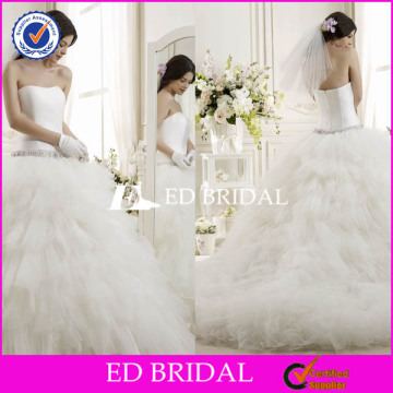 2014 new style custom made ruffle skirt ball gown china wedding dresses in turkey XL608