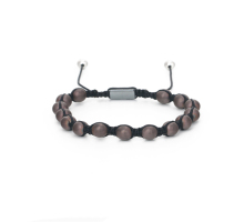 2019 Lucky Natural Gemstone Jewelry Adjustable Woven 8mm Hematite Stone Bracelet For Men