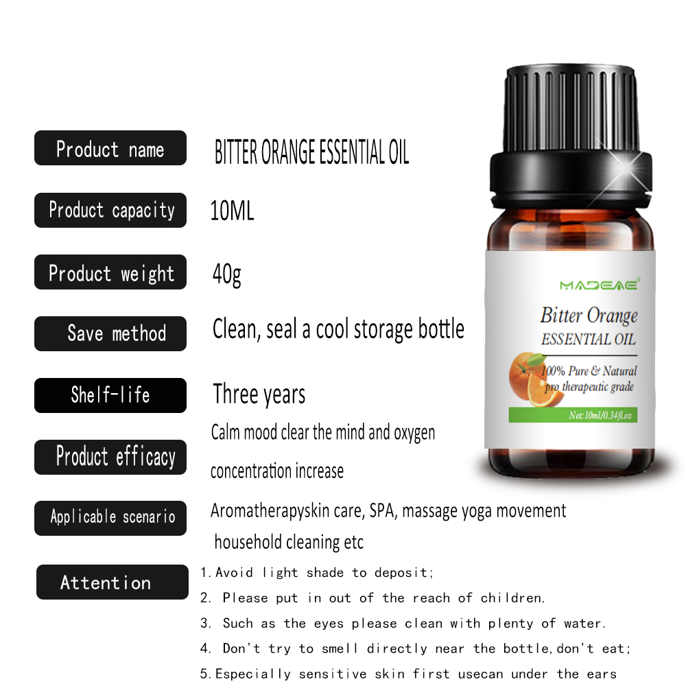 Water Soluble Bitter Orange Oil For Skincare Massage