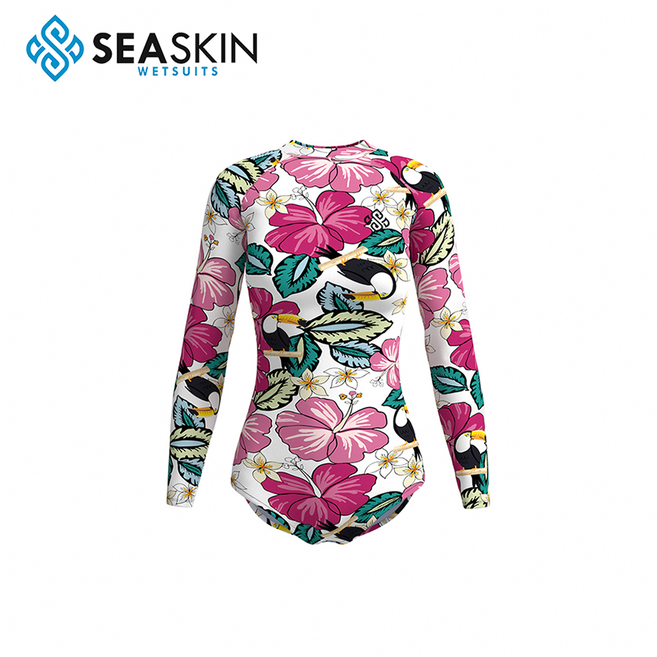 Seaskin Pattern Custom Lady&#39;s Surfing Bikini Wetsuit