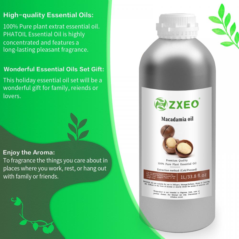 Macadamia oil offers remarkable nourishing, moisturizing, soothing and repairing benefits